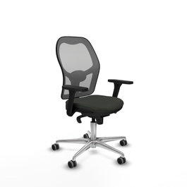 PIQUERAS Y CRESPO Silla de oficina Jorquera con mecanismo Sincro, brazos 3D, Negro/Gris