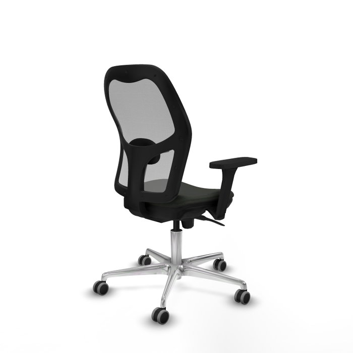 PIQUERAS Y CRESPO Silla de oficina Jorquera con mecanismo Sincro, brazos 3D, Negro/Gris