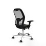 PIQUERAS Y CRESPO Silla de oficina Jorquera con mecanismo Sincro, brazos 3D, Negro/Gris