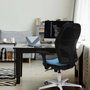 PIQUERAS Y CRESPO Silla de oficina Jorquera con mecanismo Sincro, brazos 3D, Negro/Gris