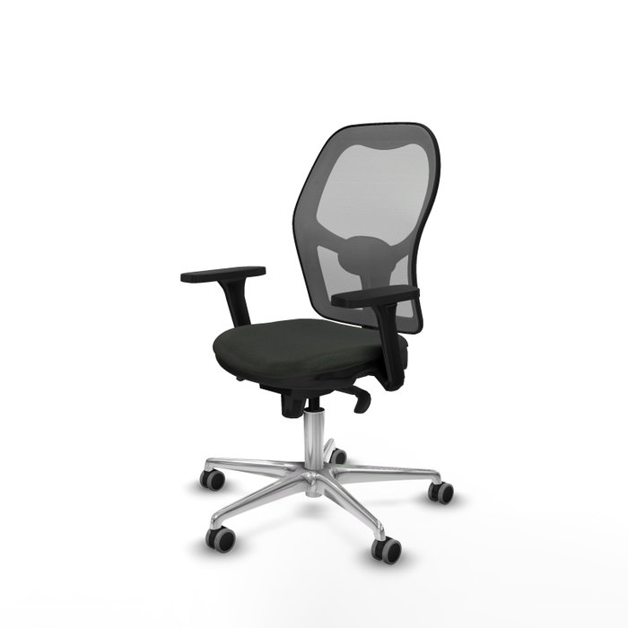 PIQUERAS Y CRESPO Silla de oficina Jorquera con mecanismo Sincro, brazos 3D, Negro/Gris