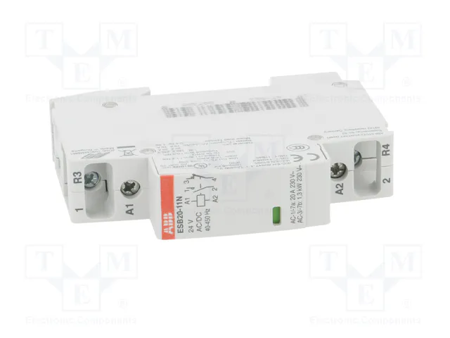 ABB ESB Contactor de Instalación Modular 2-polar 20A 24VAC/24VDC