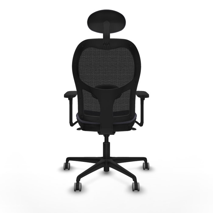 PIQUERAS Y CRESPO Silla de oficina Jorquera con mecanismo Sincro, Tela Gris y Malla Negra