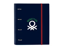 Carpeta de anillas Benetton Together Azul marino 27 x 32 x 3.5 cm