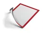 Durable Marco Porta Anuncios Magnético DIN A4, Removible para Información de Seguridad, Color Rojo, Pack de 5 Unidades
