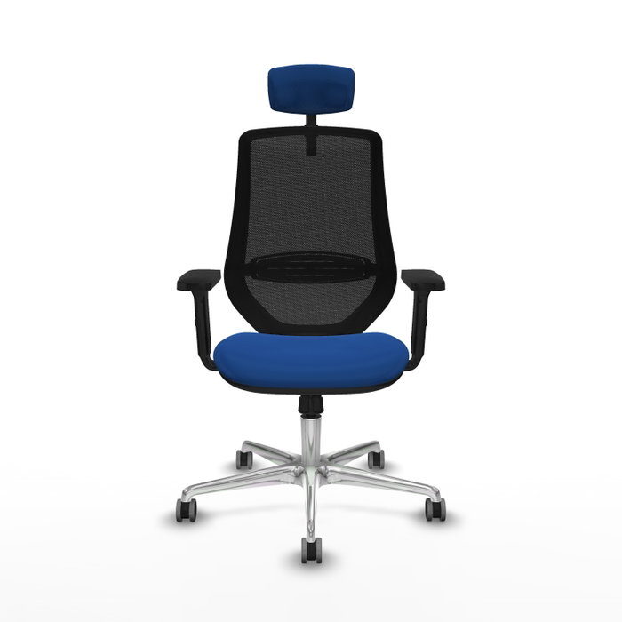 PIQUERAS Y CRESPO Silla de oficina Mardos con mecanismo Sincro, Azul y Negro