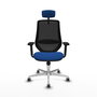 PIQUERAS Y CRESPO Silla de oficina Mardos con mecanismo Sincro, Azul y Negro