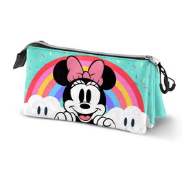 Karactermania Estuche Portatodo Minnie Triple Rainbow Turquesa