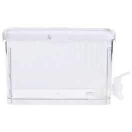 Day Dispensador Bebida 3,2 L - Grifo Integrado, Tapa Segura, para Agua, Zumo o Infusiones, Transparente y Blanco