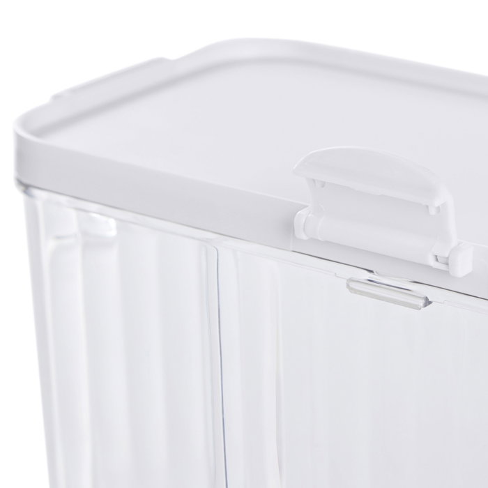 Day Dispensador Bebida 3,2 L - Grifo Integrado, Tapa Segura, para Agua, Zumo o Infusiones, Transparente y Blanco