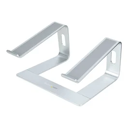 StarTech.com Soporte de escritorio para portátil LAPTOP-STAND-SILVER - Elevador ergonómico de aluminio color plata, hasta 43.2 cm (17") y 5 kg