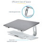 StarTech Soporte de Escritorio para Portátil de Aluminio, Base Elevadora Ergonómica, Plata, hasta 5kg
