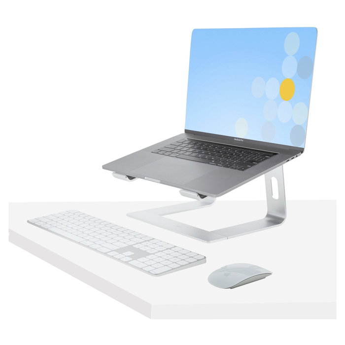 StarTech Soporte de Escritorio para Portátil de Aluminio, Base Elevadora Ergonómica, Plata, hasta 5kg
