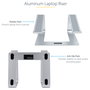 StarTech Soporte de Escritorio para Portátil de Aluminio, Base Elevadora Ergonómica, Plata, hasta 5kg