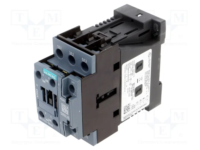 Siemens 3RT20231BB40 Contactor AC-3 4kW/400V 1S+1 24VDC 3p S0 Siemens 3RT20231BB40 Contactor AC-3 4kW/400V 1S+1 24VDC 3p S0