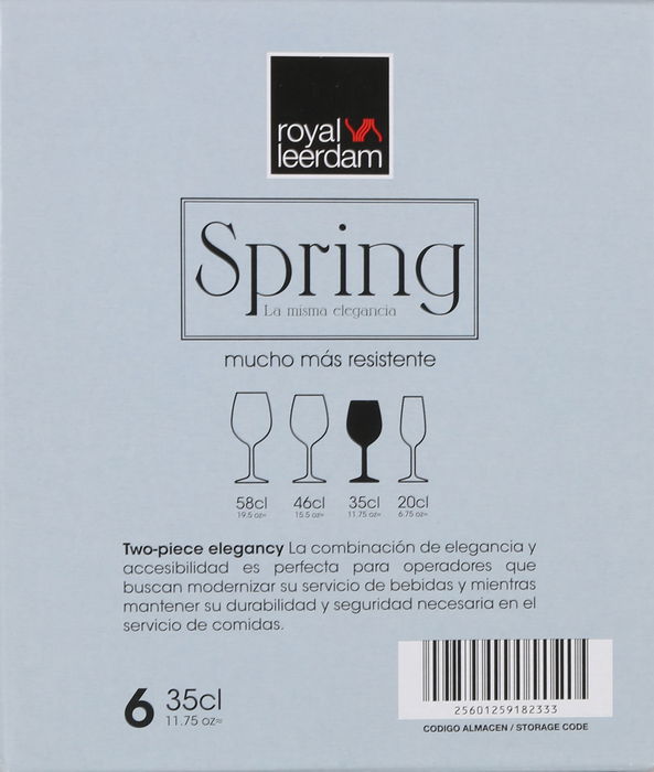 Royal Leerdam Copa Vino "Spring" 35 cl ø8x19cm (6 Unidades)