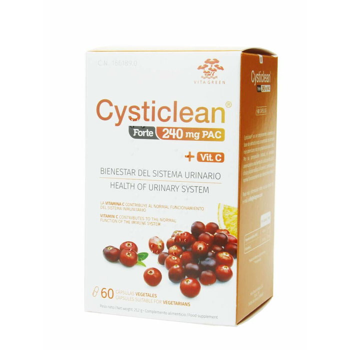 Cysticlean Forte con PAC, Vitamina C y Arándano Rojo cápsulas 60 u Cysticlean Forte con PAC, Vitamina C y Arándano Rojo cápsulas 60 u