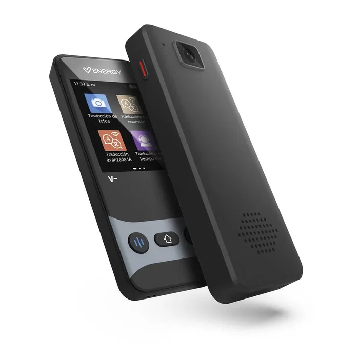 Energy Sistem AI Translator Inteligente 50024 - Traductor de Voz y Fotos, 160 Idiomas Online y 21 Offline, Cámara 5MP, Pantalla 2.4", Batería 1500 mAh, Negro
