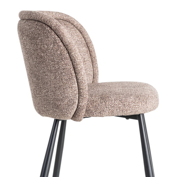 Ixia Silla Jaspeado Taupe Tejido-Metal