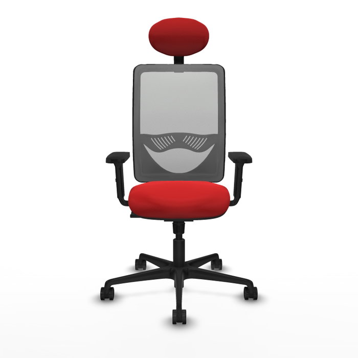 PIQUERAS Y CRESPO Silla de oficina Zulema con mecanismo Sincro, Rojo y Gris PIQUERAS Y CRESPO Silla de oficina Zulema con mecanismo Sincro, Rojo y Gris