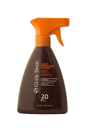 Gisele Denis Aceite Bronceador Spray FPS 20 con Acción Reafirmante y Anti-radicales Libres 300 mL