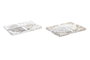 DKD Home Decor Mantel Atlantic forest 2022 Alpino Marron Claro Blanco 250 x 150 cm Set de 9 (2 Unidades) Algodon
