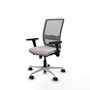 PIQUERAS Y CRESPO Silla de oficina Haches con mecanismo Sincro/Traslack Blanco y Gris