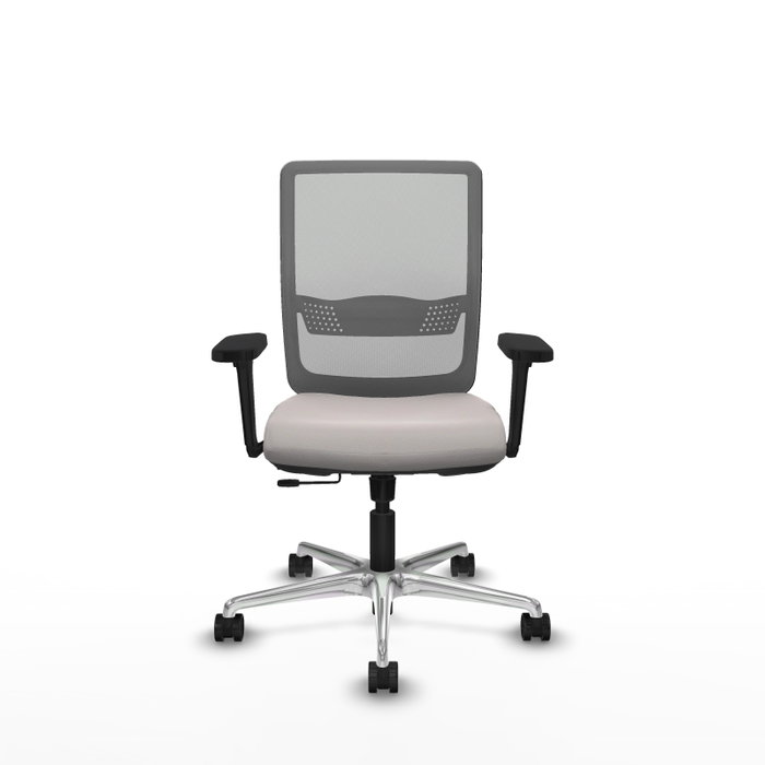 PIQUERAS Y CRESPO Silla de oficina Haches con mecanismo Sincro/Traslack Blanco y Gris PIQUERAS Y CRESPO Silla de oficina Haches con mecanismo Sincro/Traslack Blanco y Gris