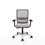 PIQUERAS Y CRESPO Silla de oficina Haches con mecanismo Sincro/Traslack Blanco y Gris