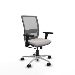 PIQUERAS Y CRESPO Silla de oficina Haches con mecanismo Sincro/Traslack Blanco y Gris