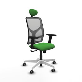 PIQUERAS Y CRESPO Silla de oficina Motilla con mecanismo Sincro, Verde y Gris