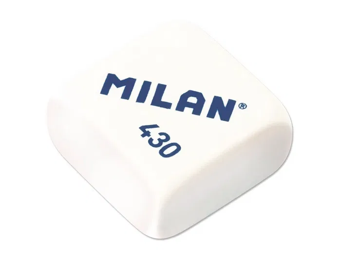 Milan Sacapuntas Spin Plástico 1 Uso con 4 Gomas de Borrar 430