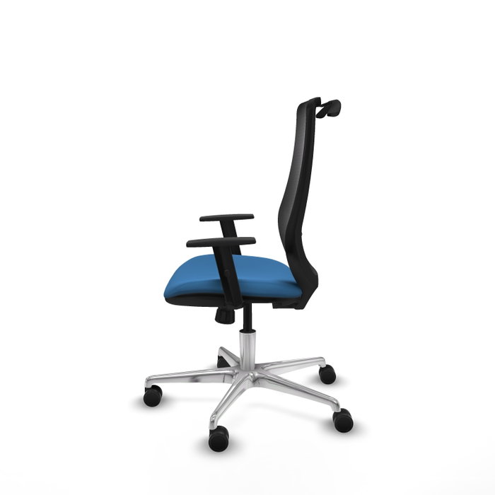 PIQUERAS Y CRESPO Silla de oficina Mardos con mecanismo Sincro, Azul claro y Negro