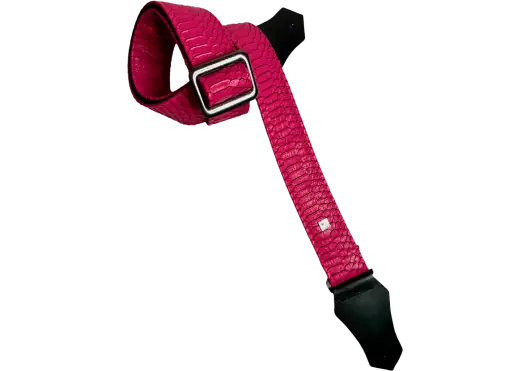 GETM Correa Guitarra Bajo Polipiel Nailon Cuero Rosa Ajustable 165 cm