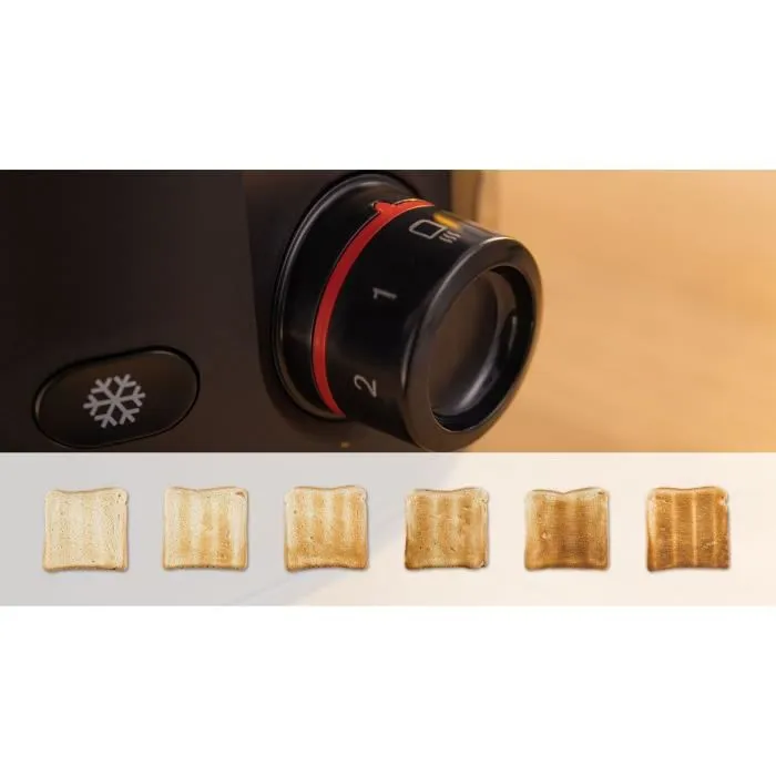 Bosch TAT2M123 MyMoment Tostadora 2 rebanadas Negra con centrado automático de pan, descongelación y recalentamiento Bosch TAT2M123 MyMoment Tostadora 2 rebanadas Negra con centrado automático de pan, descongelación y recalentamiento
