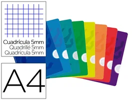Oxford Libreta Escolar Openflex Tapa Flexible Optik Paper 48 Hojas Din A4 Cuadro 5 mm Colores Surtidos