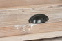 DKD Home Decor Isla de Cocina Cottage Blanco Negro 96 x 142 x 75 cm Abeto Piedra Sinterizada