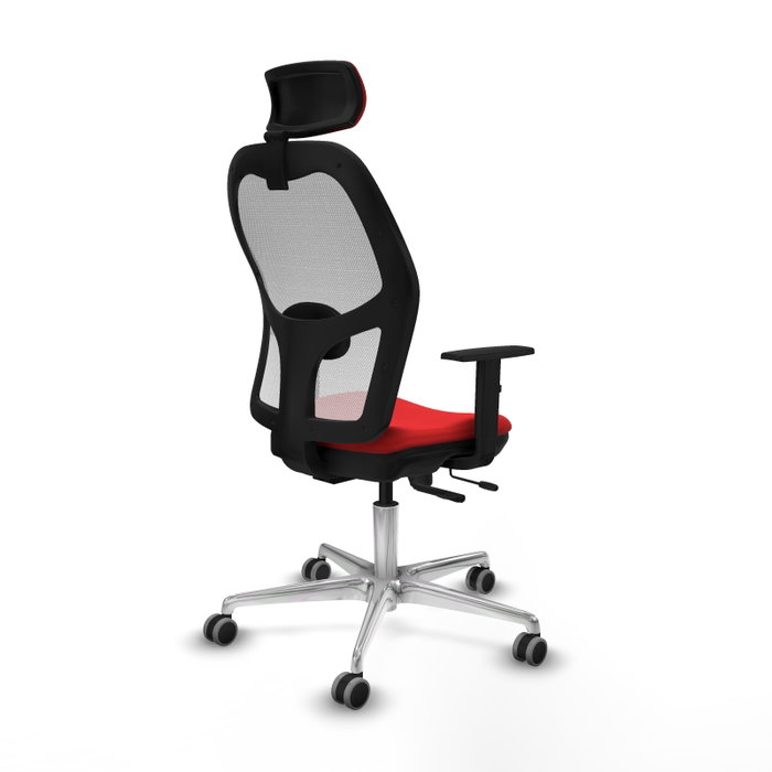 PIQUERAS Y CRESPO Silla de oficina Jorquera con mecanismo Sincro/Traslack Rojo y Blanco PIQUERAS Y CRESPO Silla de oficina Jorquera con mecanismo Sincro/Traslack Rojo y Blanco