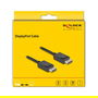 DeLOCK Cable DisplayPort 2.1 (81174) - 1m, Negro, 16K 15360x8640, 80 Gbps, 240 Hz, 32 Canales, Conectores Macho