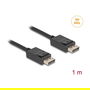 DeLOCK Cable DisplayPort 2.1 (81174) - 1m, Negro, 16K 15360x8640, 80 Gbps, 240 Hz, 32 Canales, Conectores Macho
