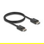 DeLOCK Cable DisplayPort 2.1 (81174) - 1m, Negro, 16K 15360x8640, 80 Gbps, 240 Hz, 32 Canales, Conectores Macho