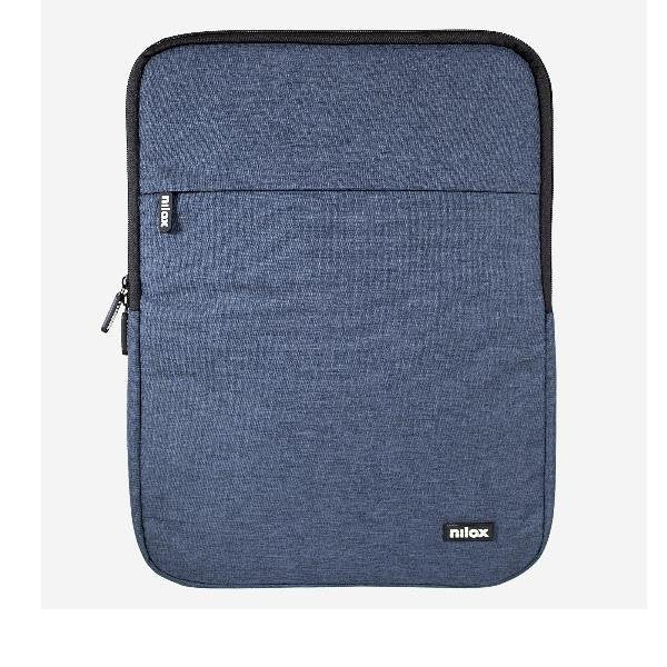 Nilox Funda Sleeve Acolchada para Portátil o Tablet de 15.6 Pulgadas (39.6 cm) con 2 Compartimentos - Azul