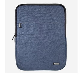 Nilox Funda Sleeve Acolchada para Portátil o Tablet de 15.6 Pulgadas (39.6 cm) con 2 Compartimentos - Azul