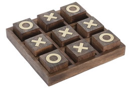 DKD Home Decor Juego Colonial Marron Dorado 20.5 x 4.5 x 20.5 cm Set de 2