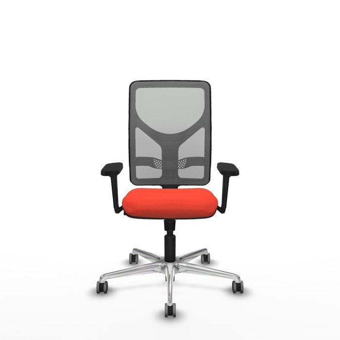 PIQUERAS Y CRESPO Silla de oficina Motilla con mecanismo Sincro, Naranja oscuro y Gris