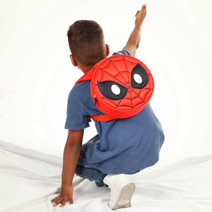 Marvel Spiderman Mochila Infantil Redonda 3D Emoji Rojo Marvel Spiderman Mochila Infantil Redonda 3D Emoji Rojo