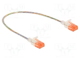 DeLOCK Cable de red RJ45 Cat.6A U/UTP Slim 0,3 m transparente