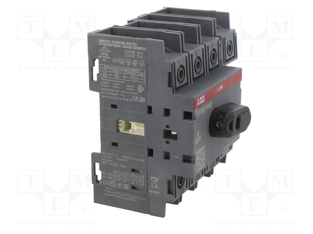 ABB Interruptor de aislamiento OT de 4 polos y 100A ABB Interruptor de aislamiento OT de 4 polos y 100A