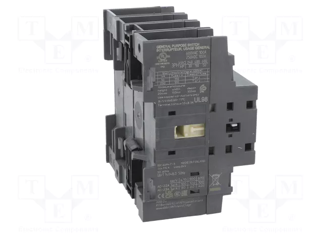 ABB Interruptor de aislamiento OT de 4 polos y 100A ABB Interruptor de aislamiento OT de 4 polos y 100A