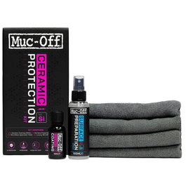 Muc-Off Revestimiento Cerámico Protector 30 ml Hidrofóbico Duración 2 Años Kit con Paños y Almohadillas